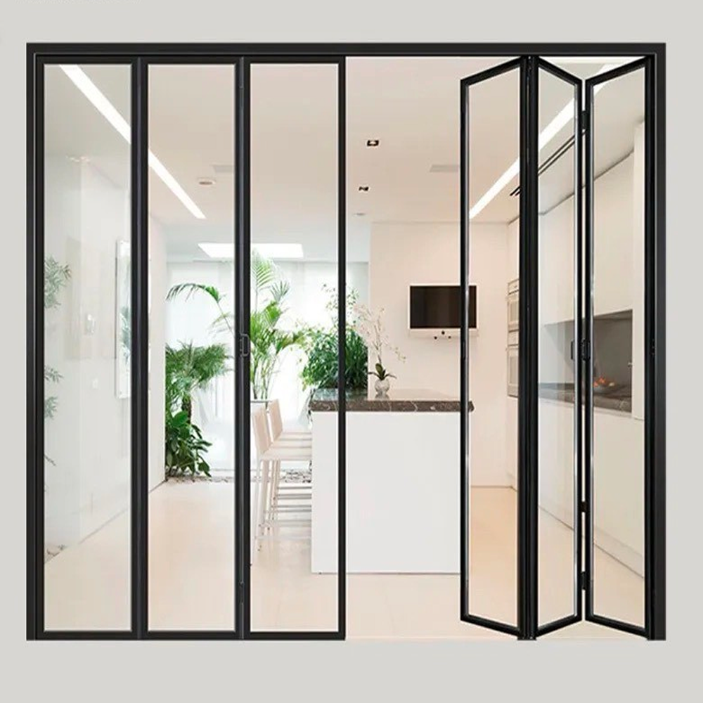 THI CÔNG CỬA NHÔM KÍNH XẾP 6 CÁNH